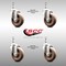 Service Caster 4 Inch 316SS High Temp Glass Filled Nylon 10mm Threaded Stem Caster Set SCC SCC-SS316TS20S414-GFNSHT-M1015-4 - alternate 2